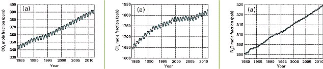 динамика роста концентрации со2, метана и закиси азота динамика роста концентрации со2, метана и закиси азота